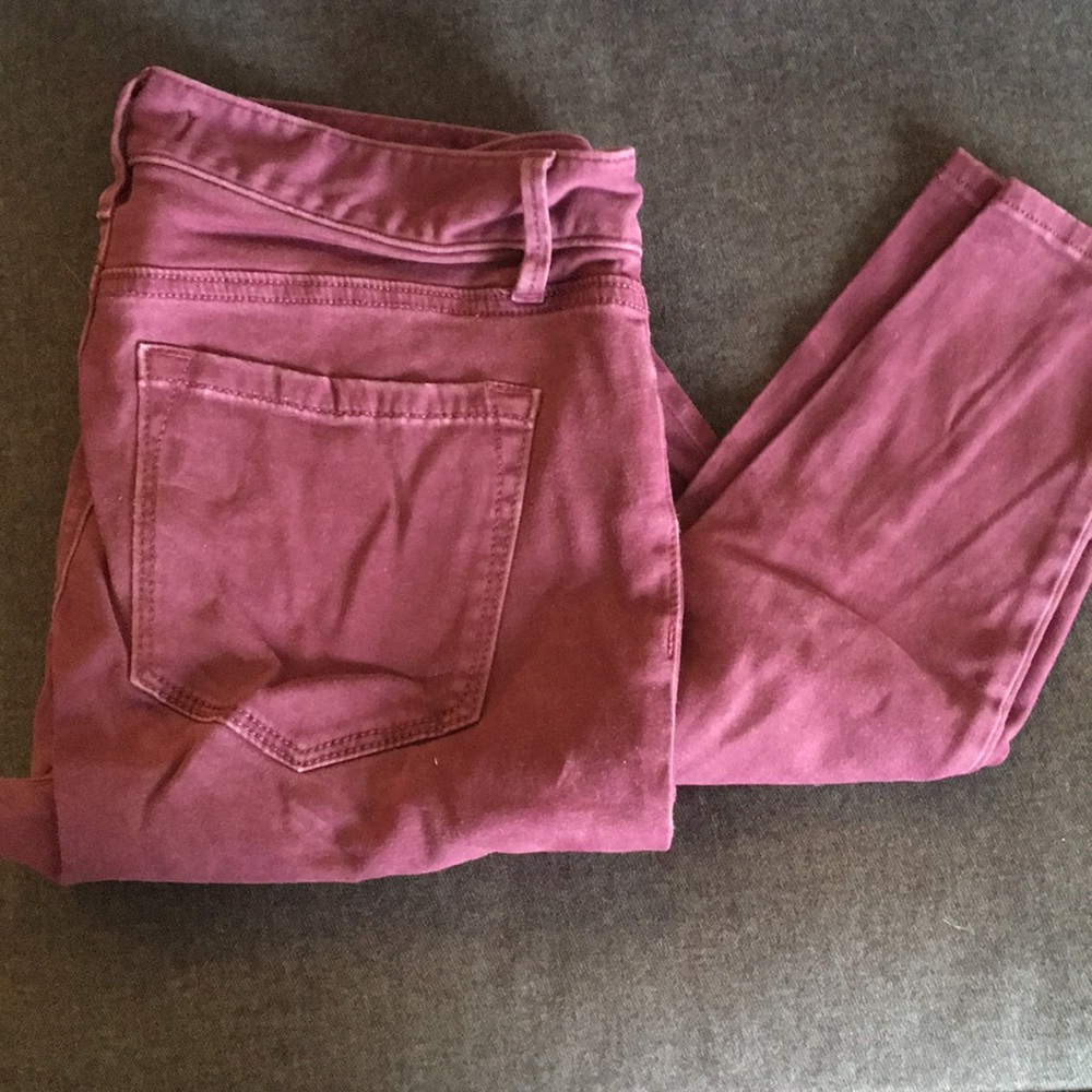 Wine colored legging jeans size 6